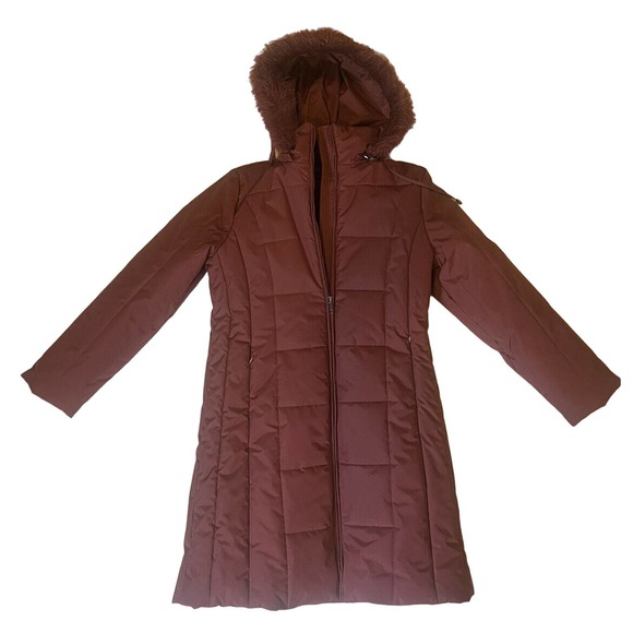 Geneology Fashion DNA Womens Hooded Puffer Coat Jacket Size Small - Picture 1 of 9